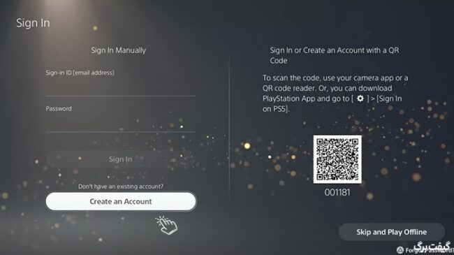 آموزش ساخت اکانت پلی استیشن در ps5