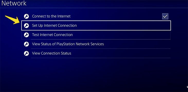 گزینه Set up Internet Connection