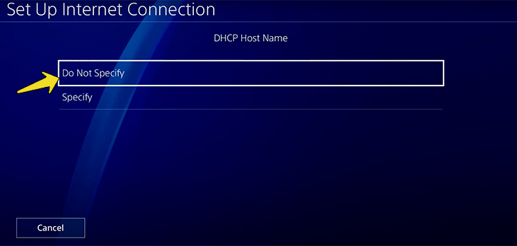 تنظیمات DHCP Hostname کنسول پلی استیشن ۴
