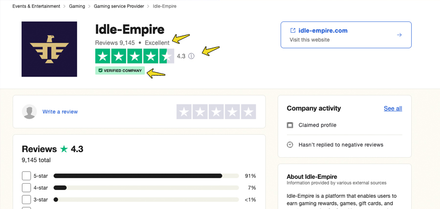 سایت idle empire